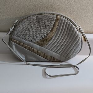 Vintage Sharif Mixed Media Crossbody Purse 1980s